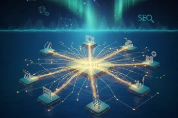 Infographic outlining a strategic link acquisition process for SEO, illustrating steps to earn high-quality backlinks.