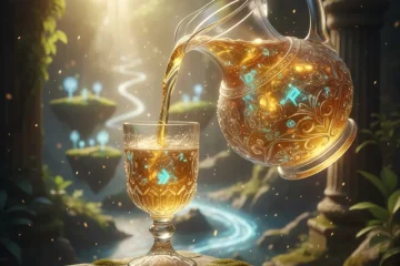 An infographic illustrating the concept of link juice flow, showing authority being passed from a high-ranking webpage to several linked internal and external pages.